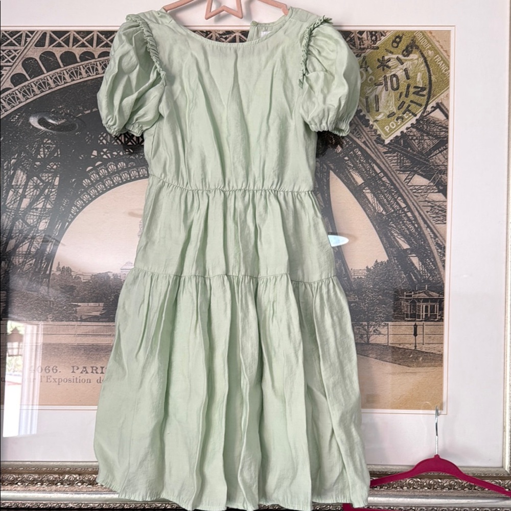 Zara Kids Casual Dress in Light Green